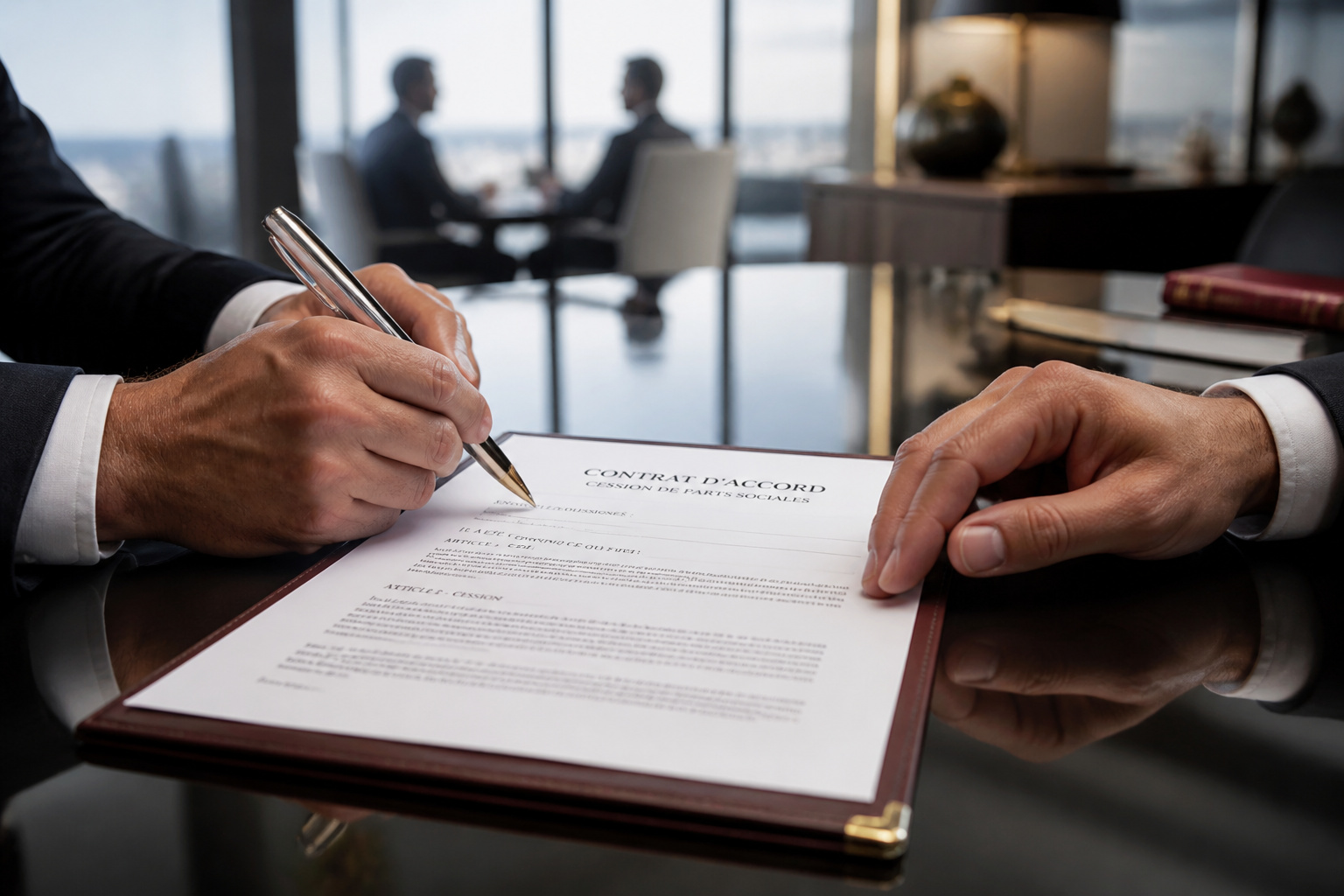 Signature dun contrat daccord