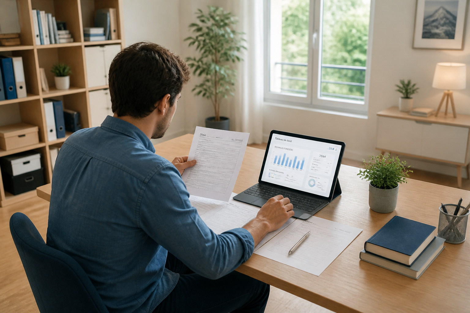 Planification financiere dans un bureau moderne