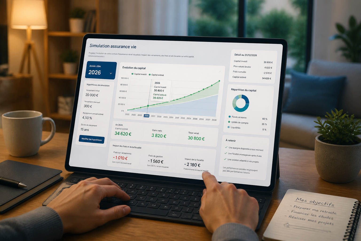 Simulation assurance vie projection et analyse